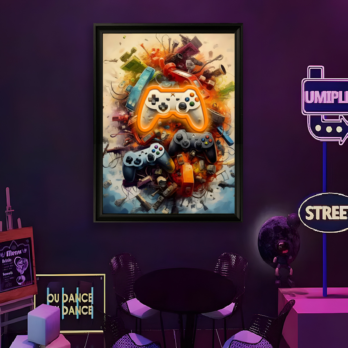 Wall Decor Lighting - USB電源LEDネオンライト面白い壁画アートポスターホームミュージックスタジオバーパーティーゲームルーム寝室装飾ギフト