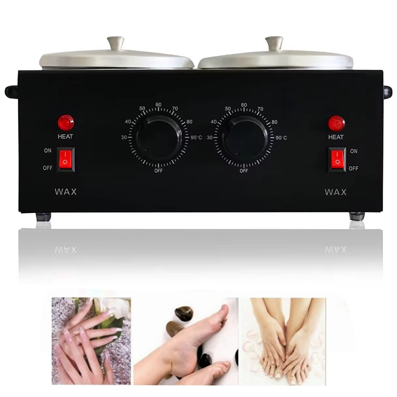Wax Melter Electric - プロの電気ワックスヒーター,デュアルワックスポット,ワックスポットマシン,脱毛,フェイシャルスキンボディ,スパ,サロン