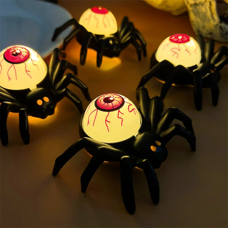 Lighting Decor For House - ハロウィンデコレーション LED キャンドルライト プラスチック製スパイダースカルランプ ホームバー用 お化け屋敷