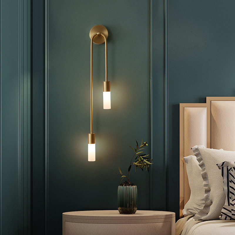 Wall Decor Lighting - レトロ背景リビングルーム通路寝室ランプベッドサイド北欧クリエイティブLED装飾壁照明モダンミニマリストウォールランプ