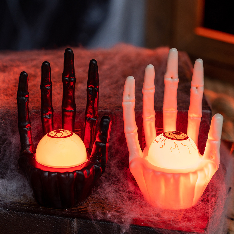 Lighting Decor For House - 1-10 個ハロウィンパーティーテーブル装飾小道具カボチャライトゴーストハンドお化け屋敷シーンのセットアップとホリデー雰囲気用