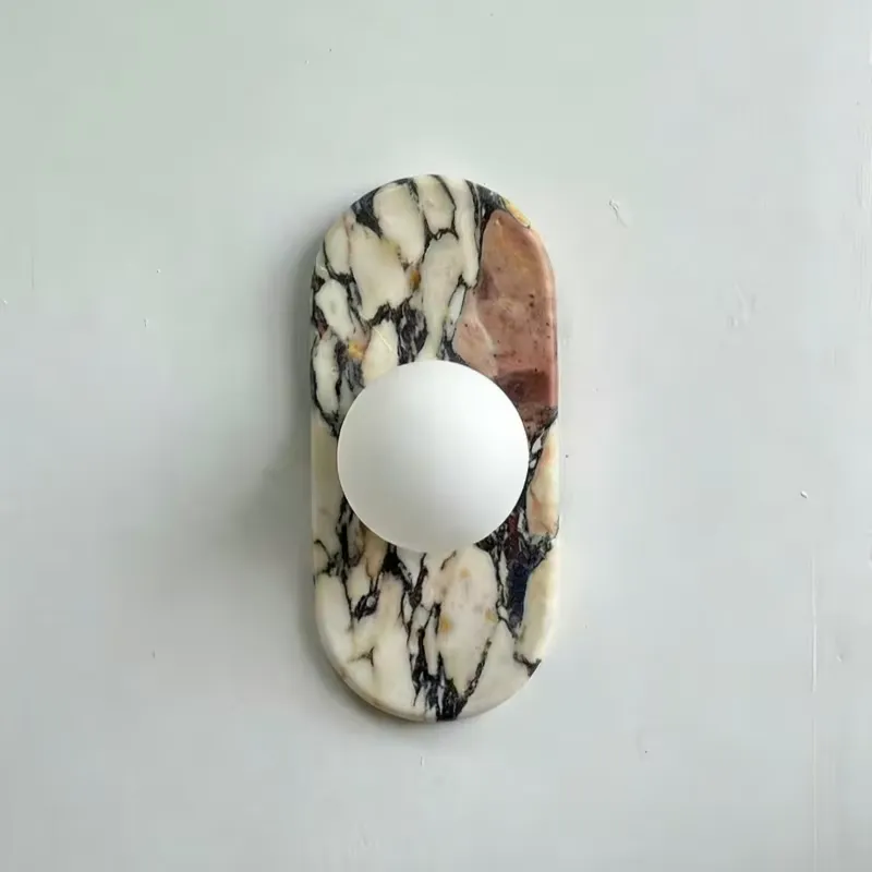 Wall Decor Lighting - SJX ミニマリストナチュラルカラカッタヴィオラ大理石ウォールランプ リビングルーム寝室廊下ホームデコレーション照明器具