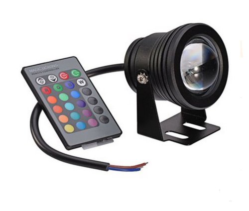 Colour Changing Bulb - 防水LEDプールライト10W,12V,1000lm,16色変更,24キー,リモコン