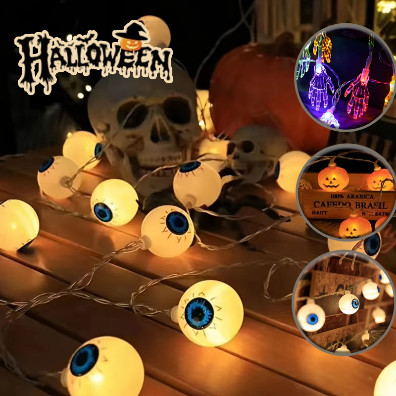 Lighting Decor For House - 1-5 個ハロウィン新作カボチャバット LED ストリングライトお化け屋敷アンビエントライトパーティー装飾用ナイトライトストリング
