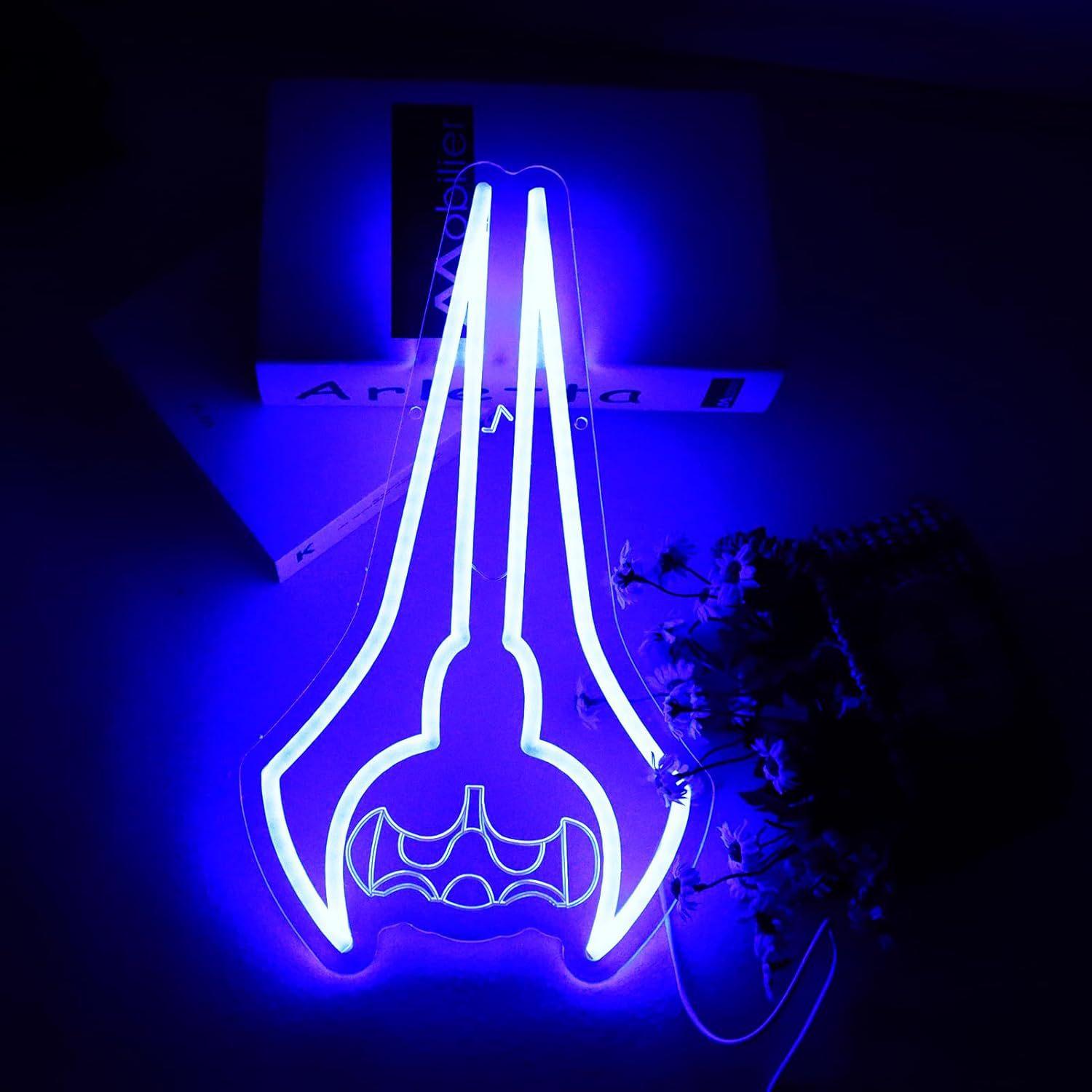 Lighting Decor Wow - フロストモーンソードLEDネオンサイン、WOWリッチキングゲームルーム装飾用LEDライト、寝室ゲームルーム壁飾り用ナイトライト