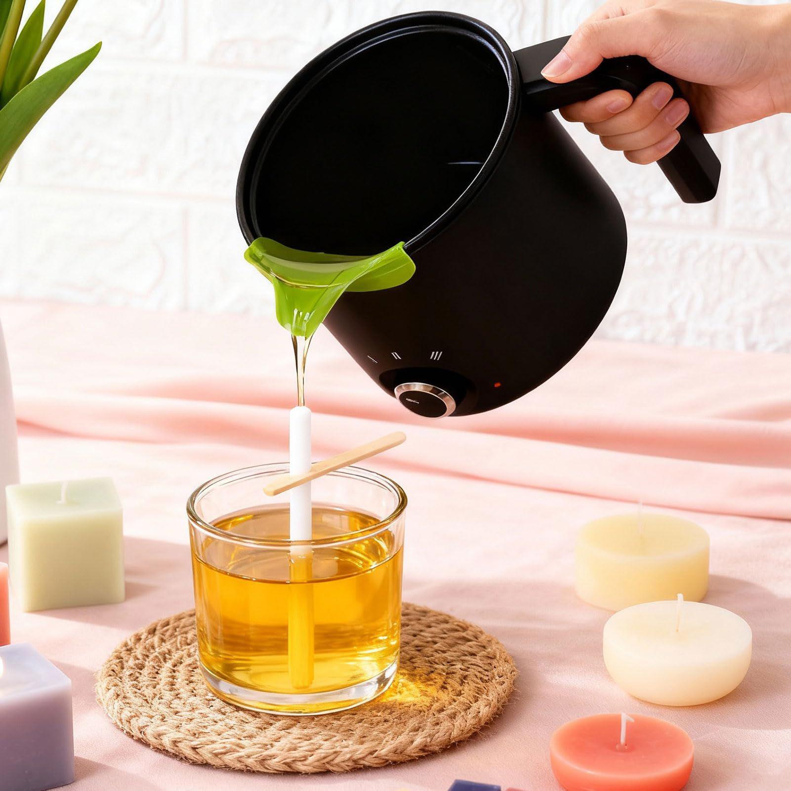 Wax Melter Electric - EU 1.5L ワックス溶解ポット キャンドルワックス溶解装置 3段階温度調節 電気式ノンスティックキャンドル製造用溶解ポット