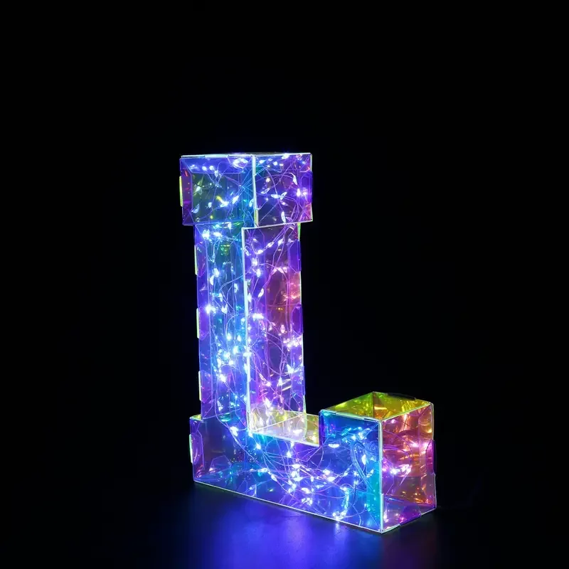 Light Up Letters Marquee - グラムスタイルLEDマーキーレター＆ナンバー - バッテリーボックスデュアル電源オプション、マルチカラーライトアップ室内装飾（結婚式、パーティー用）