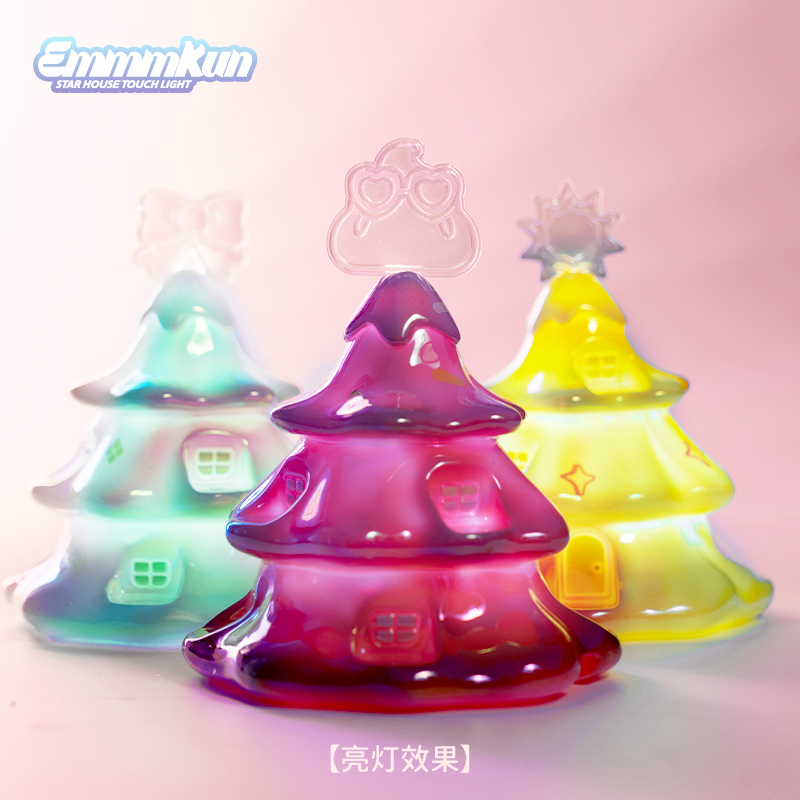 Lighting Decor For House - Emmmkun スターハウスタッチライトシリーズブラインドボックスおもちゃミステリーボックス人形 PVC ナイトライト漫画ツリーランプデスクトップ装飾ギフト