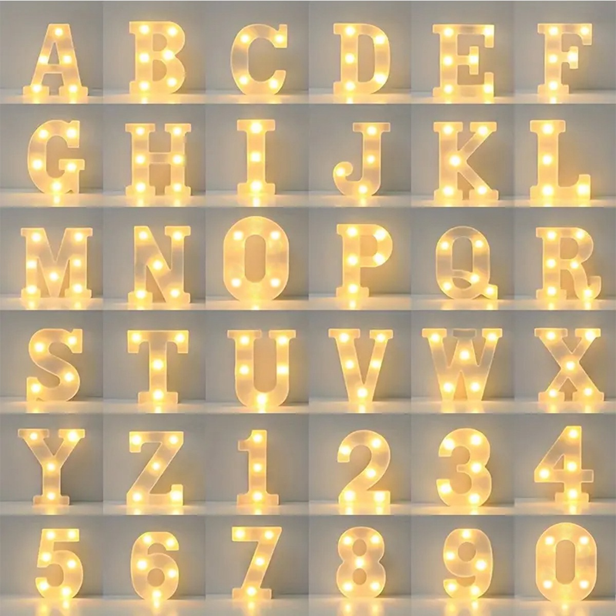 Light Up Letters Marquee - 1個入り LEDライトアップレターマーキーサイン ナイトライト 家庭用 結婚式 誕生日パーティー