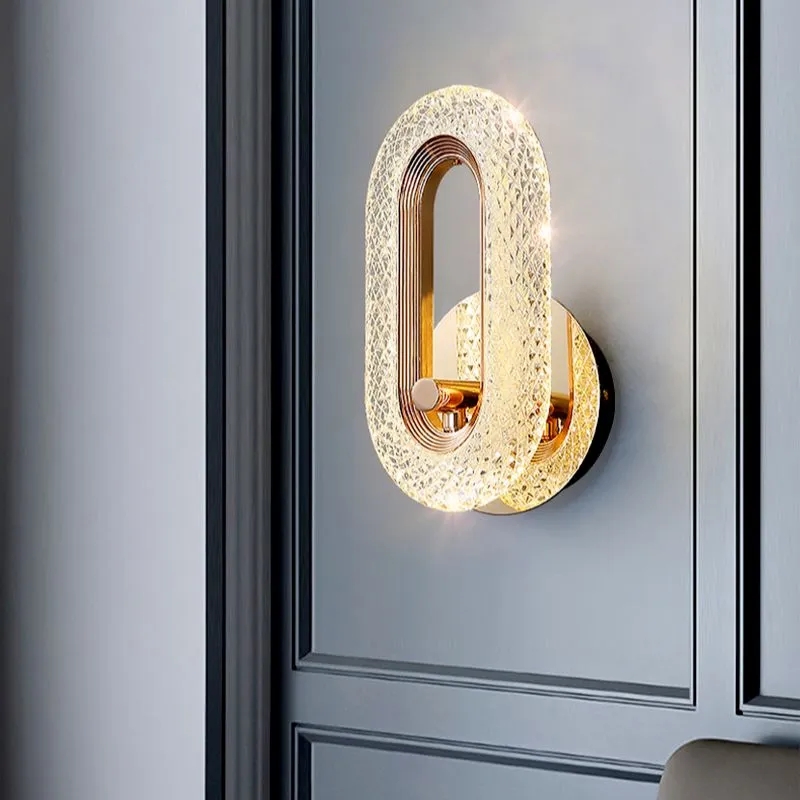 Wall Decor Lighting - モダンな北欧の高級装飾壁ランプ鉄ベースアクリルランプシェード絶妙な夜の燭台ライト LED 寝室の装飾壁光沢