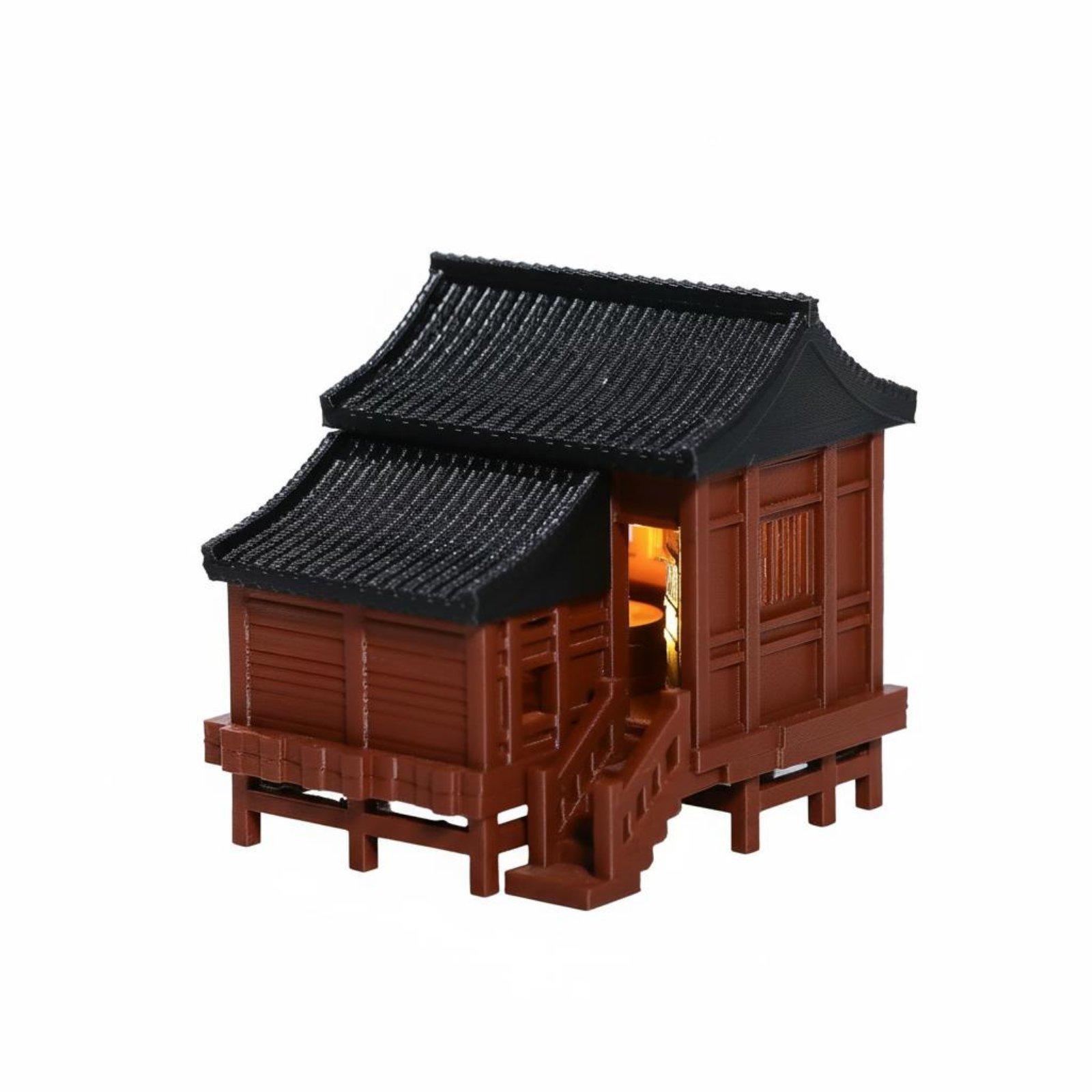 Lighting Decor For House - マイクロランドスケープハウス 古代建築 LEDライトアップ ミニシーン 盆栽装飾 学習室