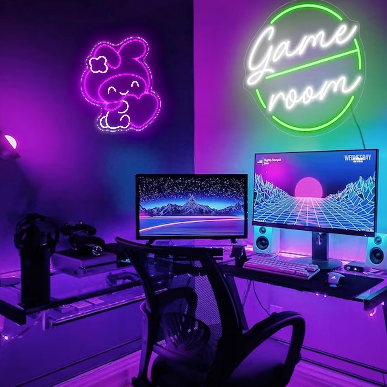 アニメネオンサイン日本語LEDネオンライト寝室ゲームルームリ - Wall Decor Lighting のレビューと価格