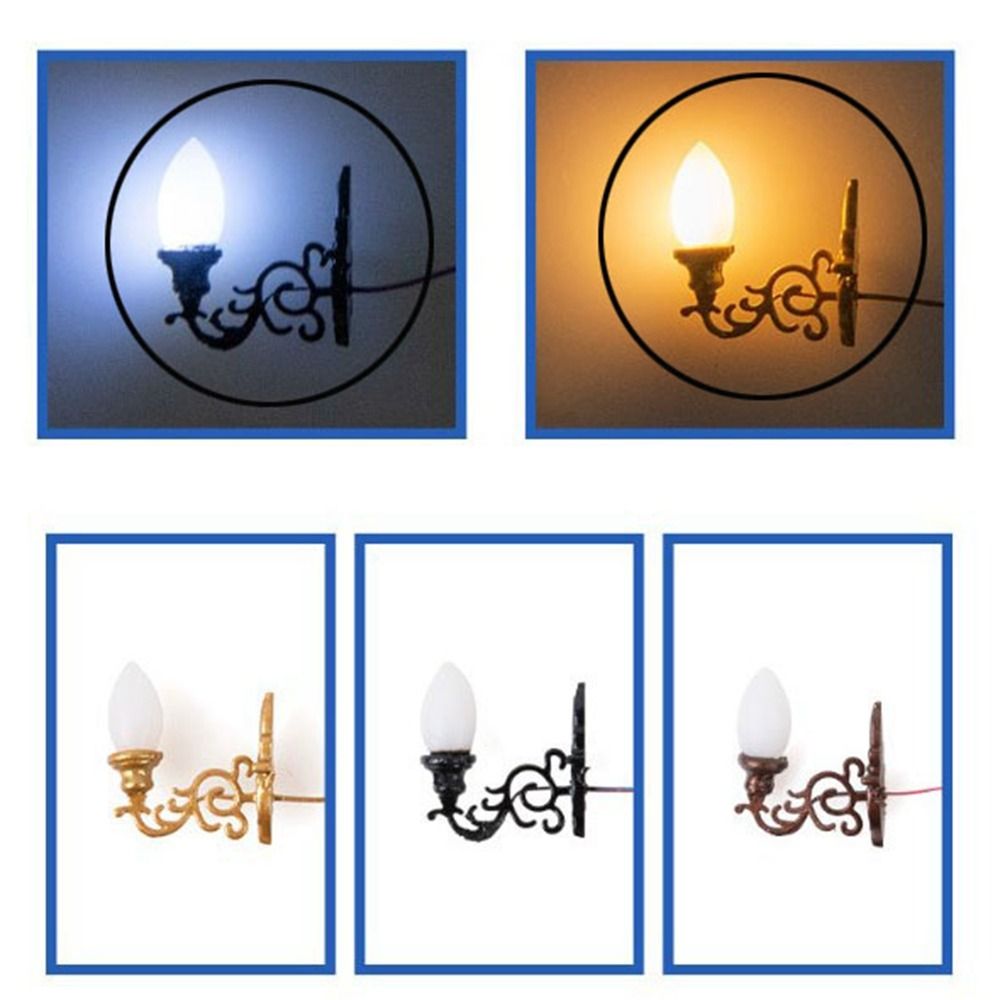新しい1.7 * 2cmドールハウス壁掛けランプABS金属素 - Lighting Decor For House のレビューと価格