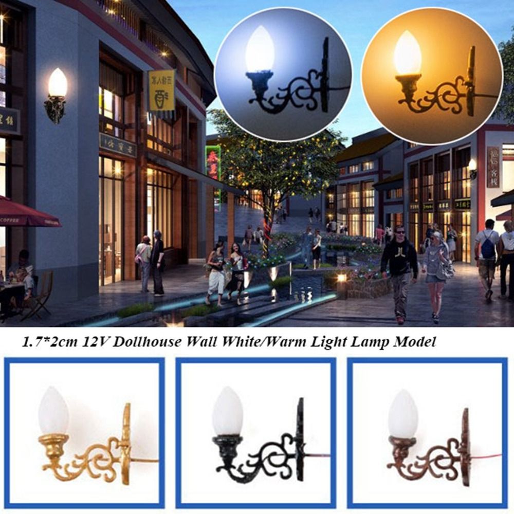 新しい1.7 * 2cmドールハウス壁掛けランプABS金属素 - Lighting Decor For House のレビューと価格