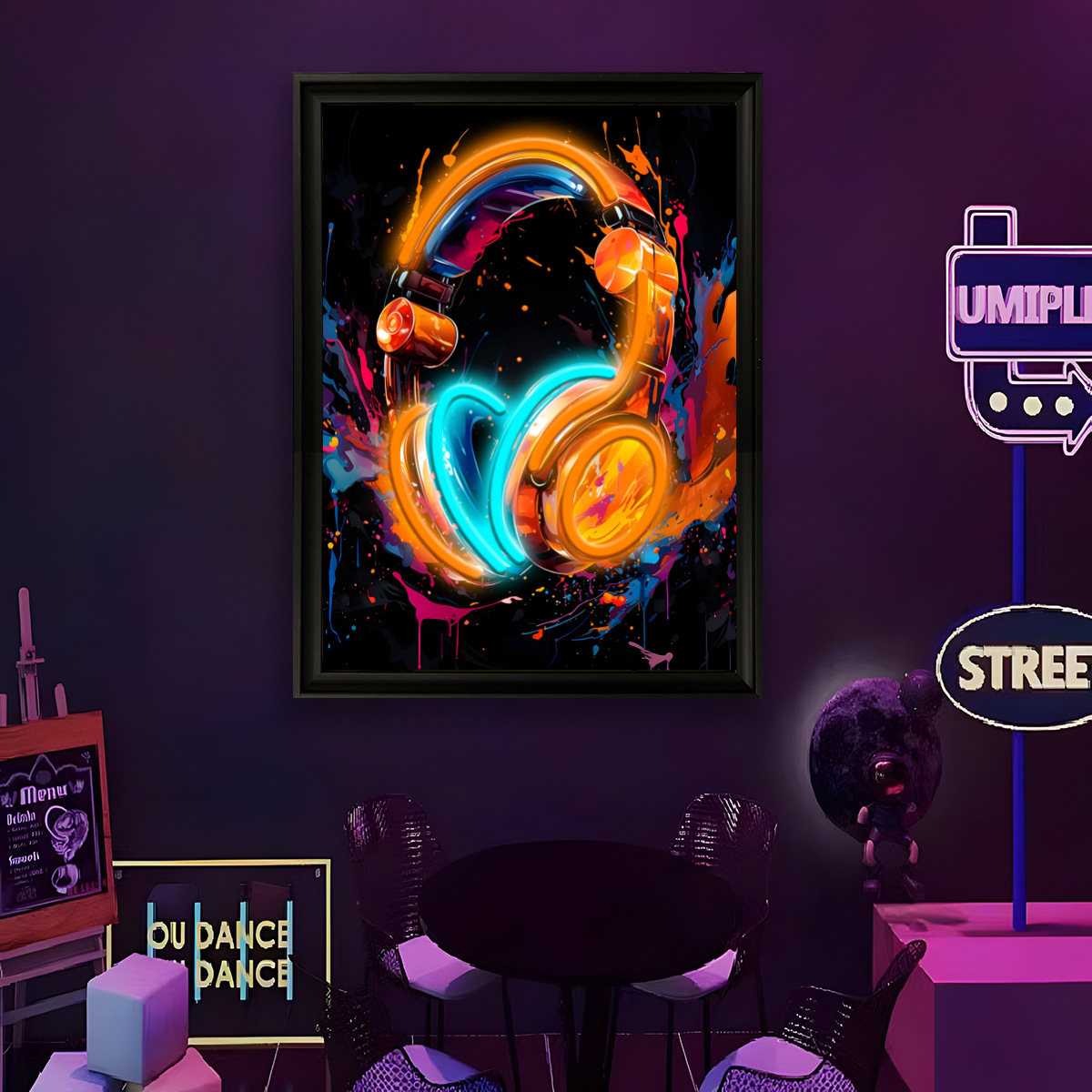USB電源LEDネオンライト面白い壁画アートポスターホームミ - Wall Decor Lighting のレビューと価格