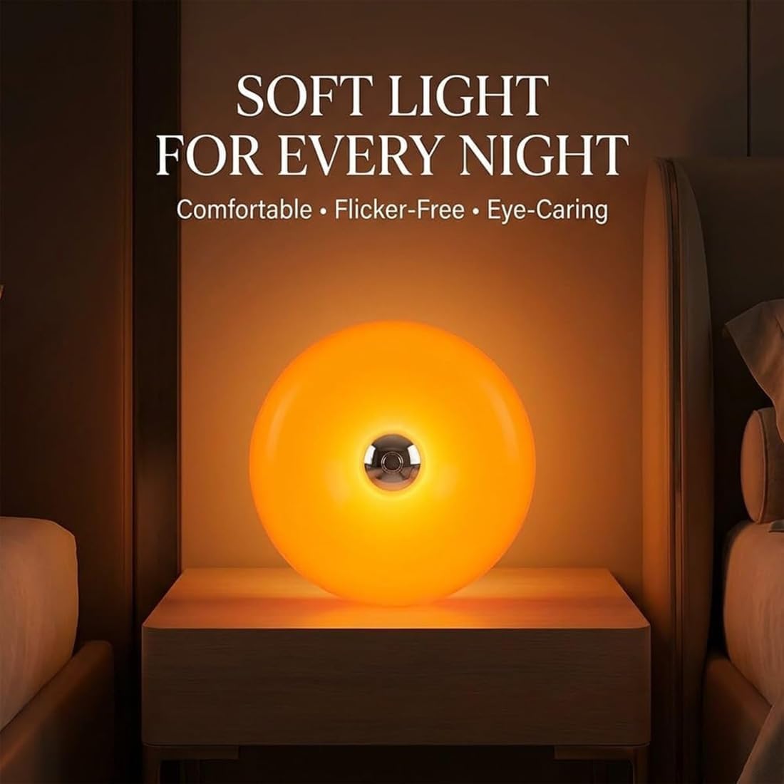 クリエイティブなオレンジドーナツ型雰囲気ランプ、充電式オレン - Colour Changing Bulb のレビューと価格