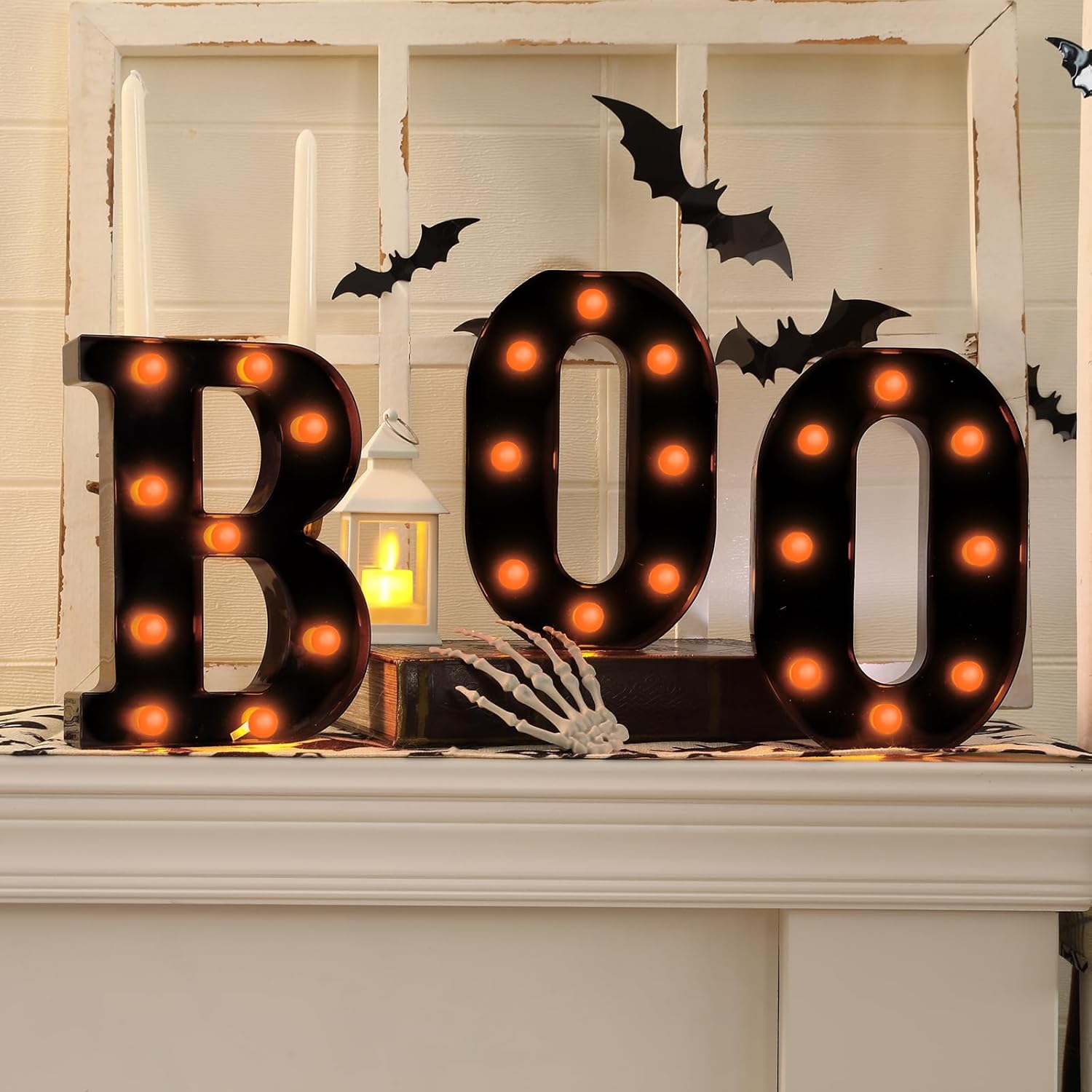 ハロウィンデコレーション-3 LED マーキーライトアップ文 - Light Up Letters Marquee のレビューと価格