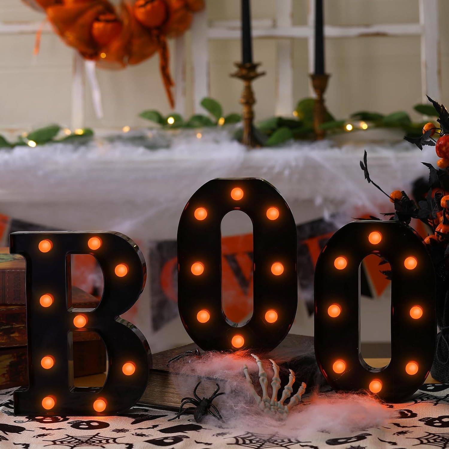 ハロウィンデコレーション-3 LED マーキーライトアップ文 - Light Up Letters Marquee のレビューと価格