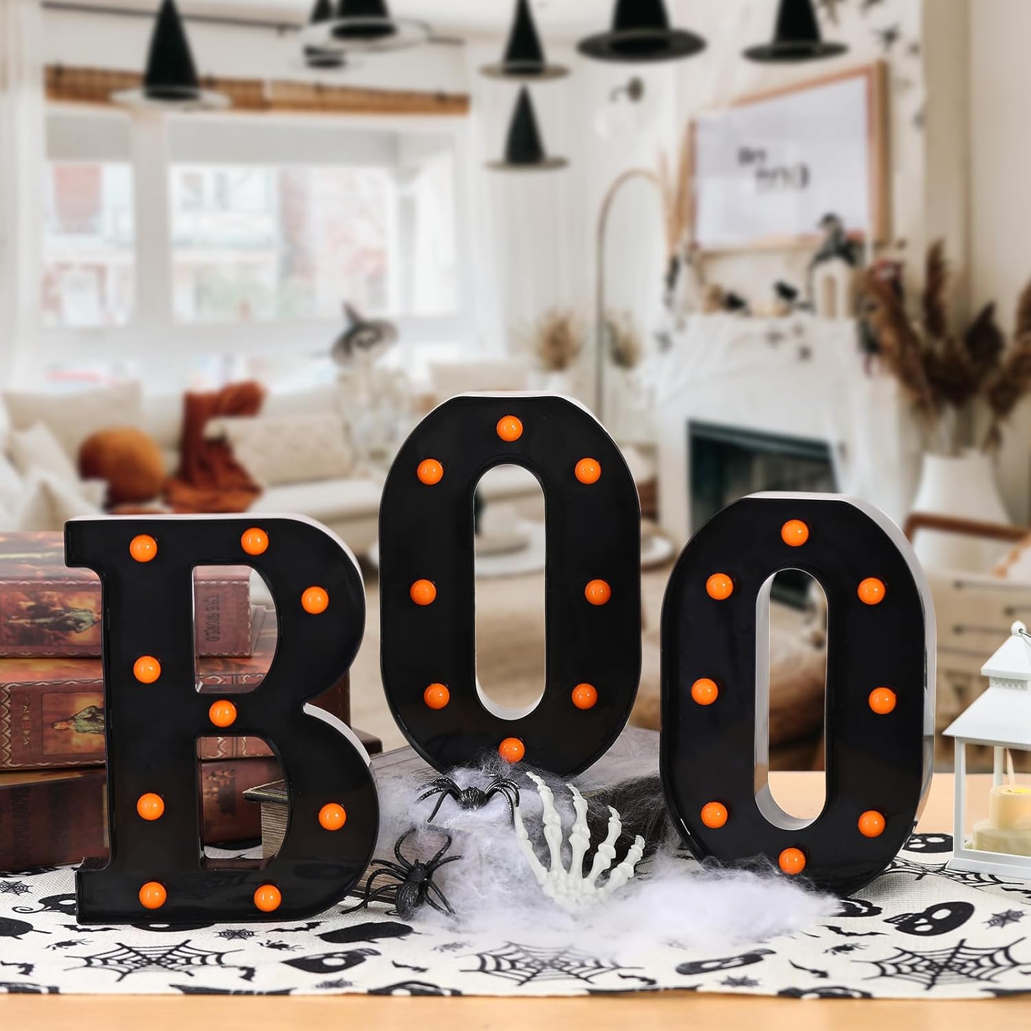 ハロウィンデコレーション-3 LED マーキーライトアップ文 - Light Up Letters Marquee のレビューと価格