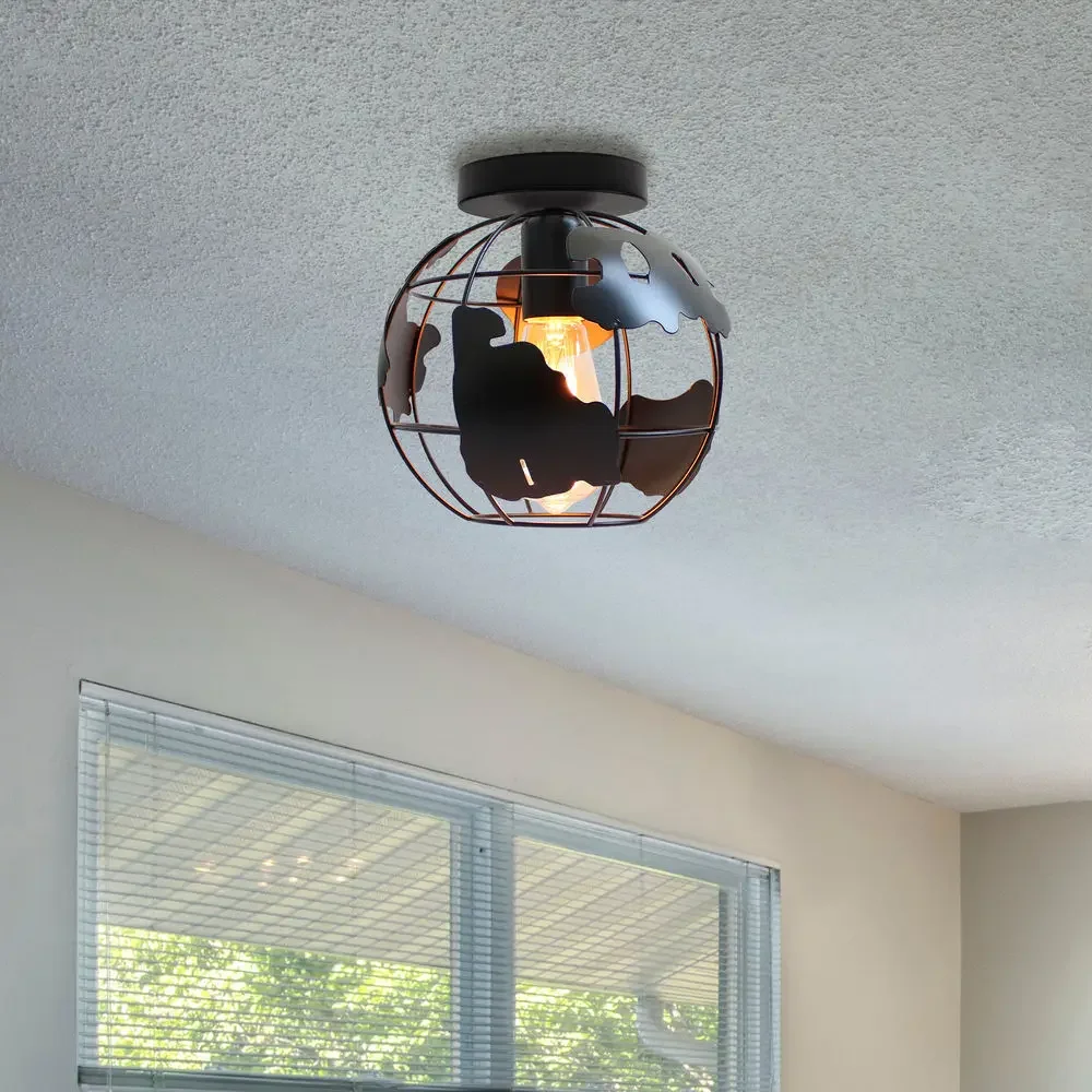 ヴィンテージ鉄シーリングライトリターン廊下玄関小さな天井ラン - Decor Lighting Returns のレビューと価格