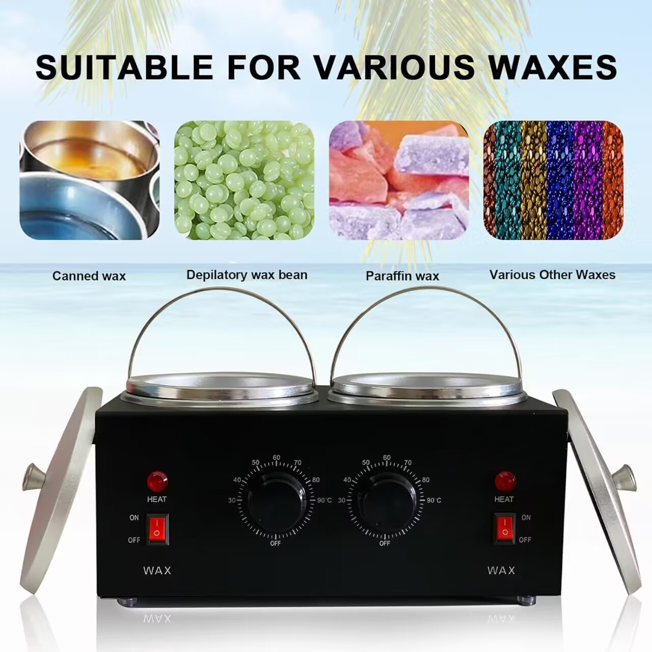プロの電気ワックスヒーター,デュアルワックスポット,ワックス - Wax Melter Electric のレビューと価格