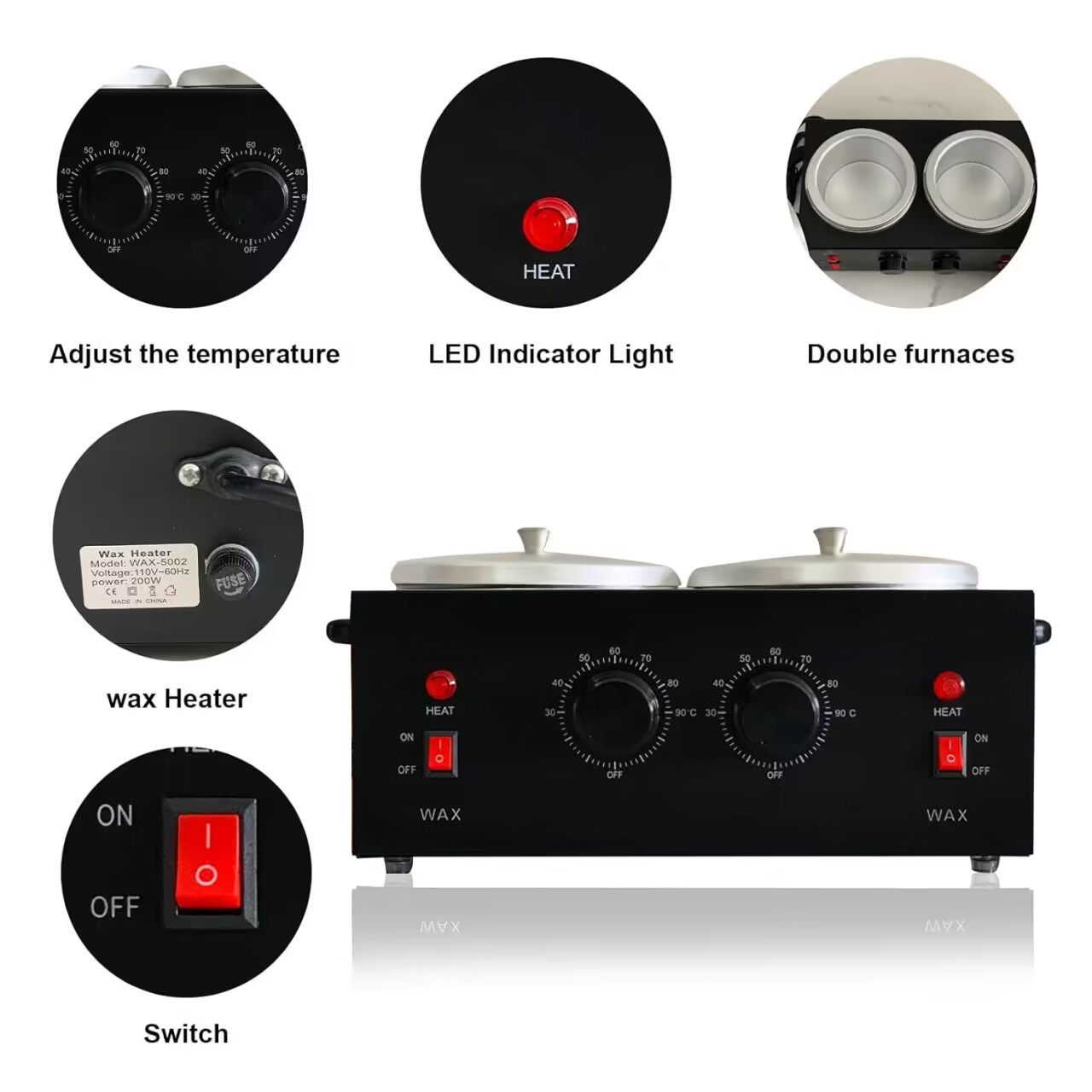 プロの電気ワックスヒーター,デュアルワックスポット,ワックス - Wax Melter Electric のレビューと価格