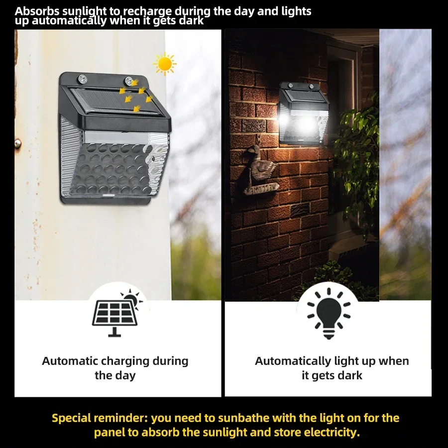 LED ソーラーライト PIR モーションセンサーウォールラ - Wall Decor Lighting のレビューと価格