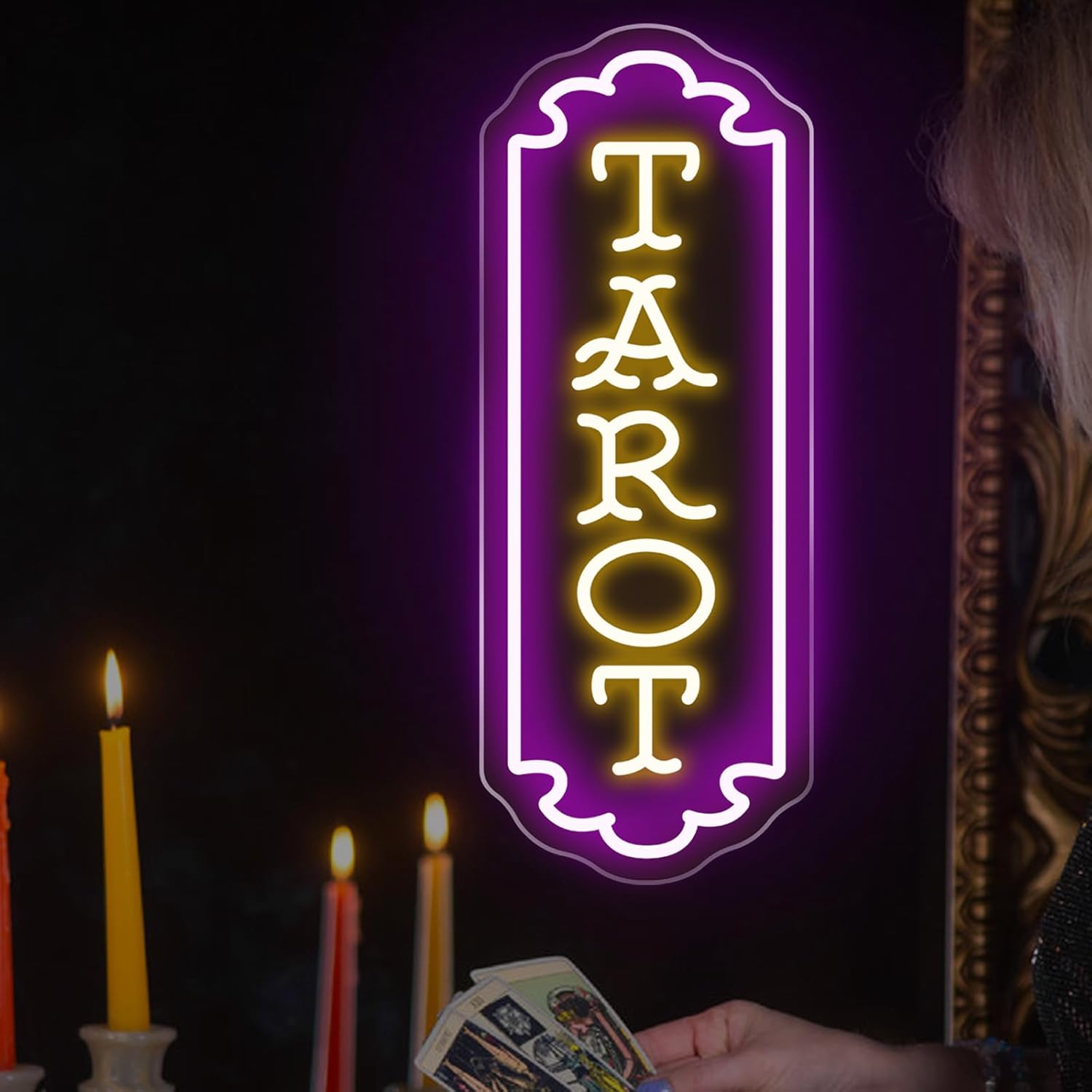 タロットネオンサイン USB電源 神秘的なLEDライト スピ - Wall Decor Lighting のレビューと価格
