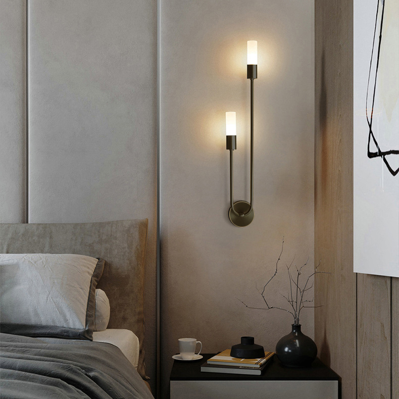 レトロ背景リビングルーム通路寝室ランプベッドサイド北欧クリエ - Wall Decor Lighting のレビューと価格