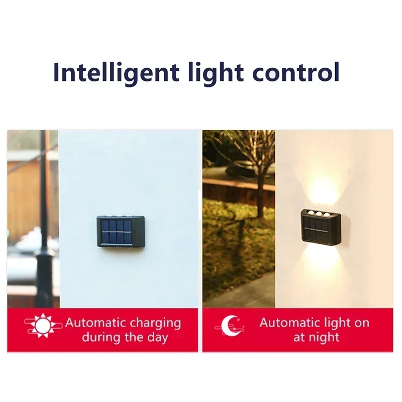 LEDソーラーライト 屋外防水 ソーラーウォールランプ 上下 - Wall Decor Lighting のレビューと価格