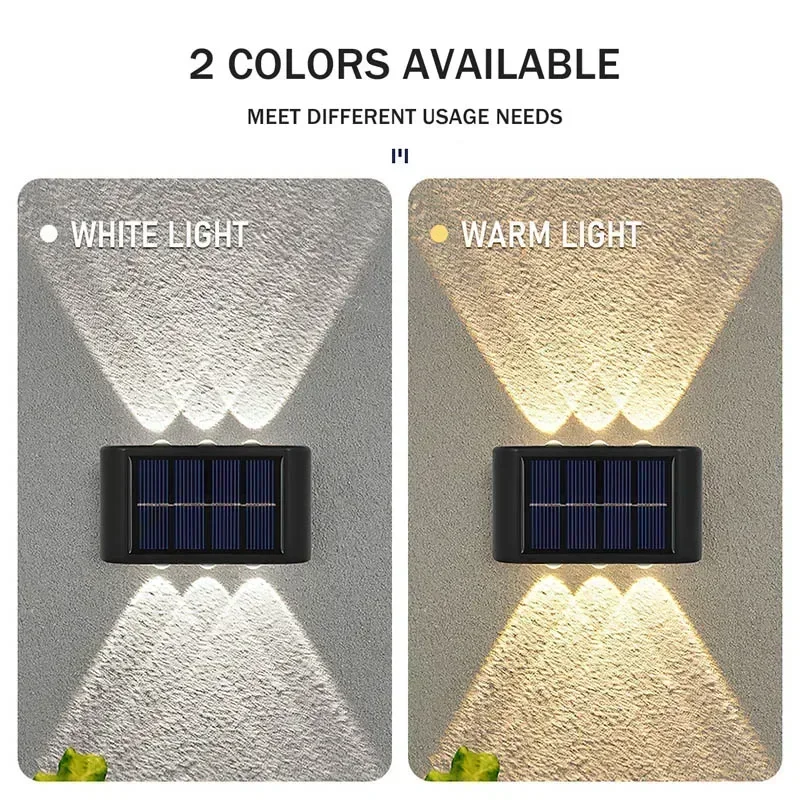 LEDソーラーライト 屋外防水 ソーラーウォールランプ 上下 - Wall Decor Lighting のレビューと価格