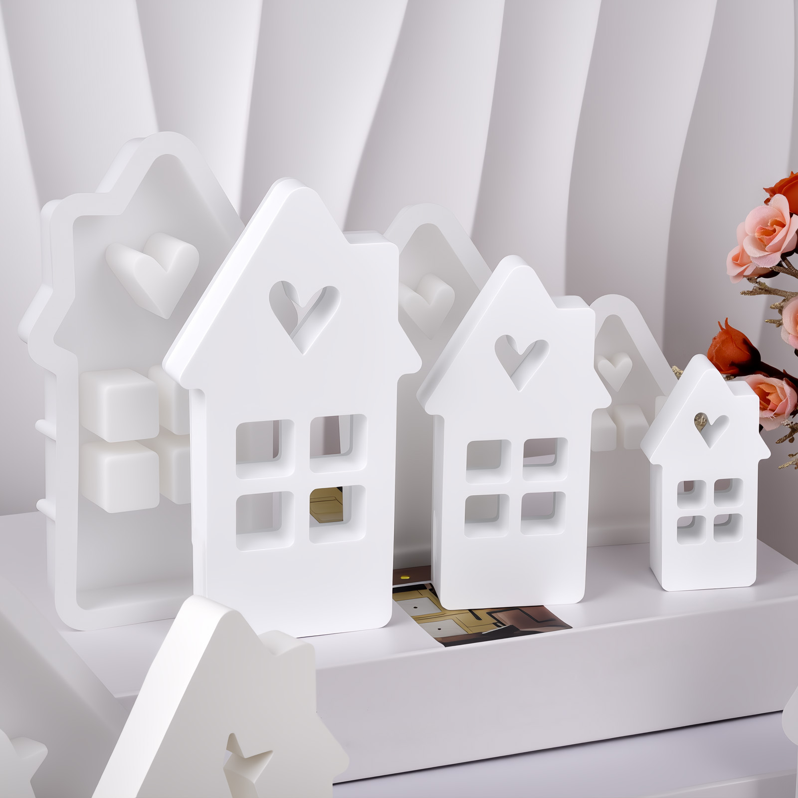 スターハートハウスシリコーン金型ライトハートハウスコンクリー - Lighting Decor For House のレビューと価格