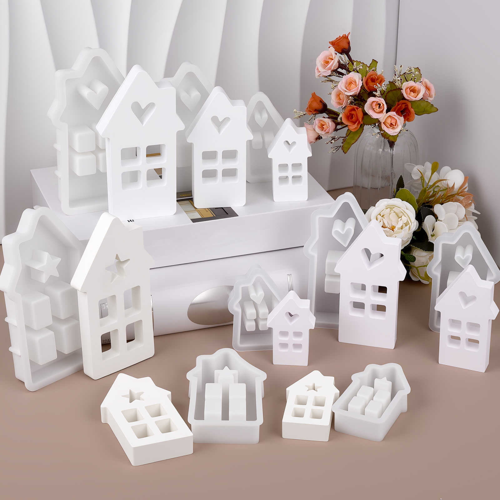 スターハートハウスシリコーン金型ライトハートハウスコンクリー - Lighting Decor For House のレビューと価格