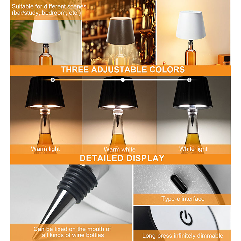 ワイヤレスタッチコントロールテーブルランプ,無段階調光ナイト - Colour Changing Bulb のレビューと価格