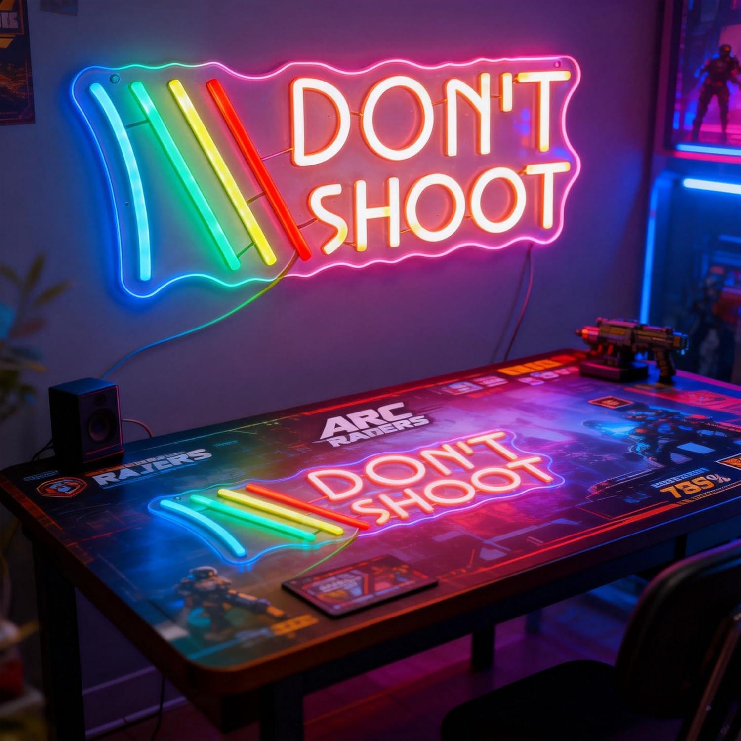 Don't Shoot ネオンサイン レインボー – 平和を - Wall Decor Lighting のレビューと価格