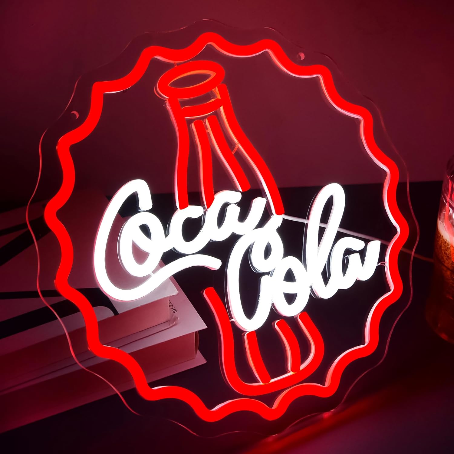 コーラネオンサインアートウォールライトUSB LEDネオンラ - Wall Decor Lighting のレビューと価格
