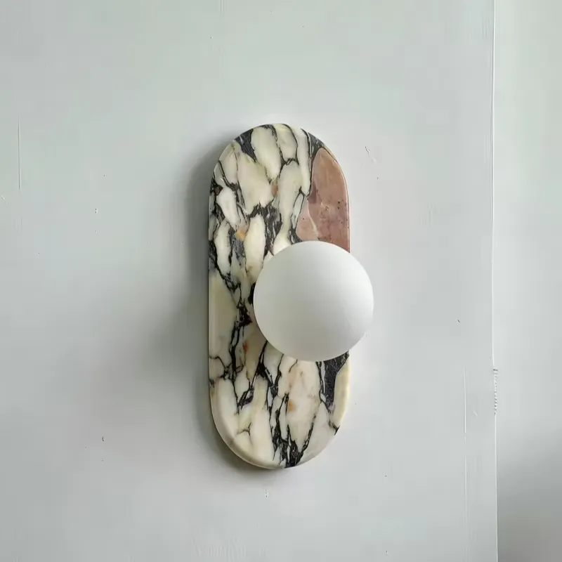 SJX ミニマリストナチュラルカラカッタヴィオラ大理石ウォー - Wall Decor Lighting のレビューと価格