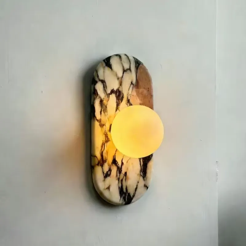 SJX ミニマリストナチュラルカラカッタヴィオラ大理石ウォー - Wall Decor Lighting のレビューと価格