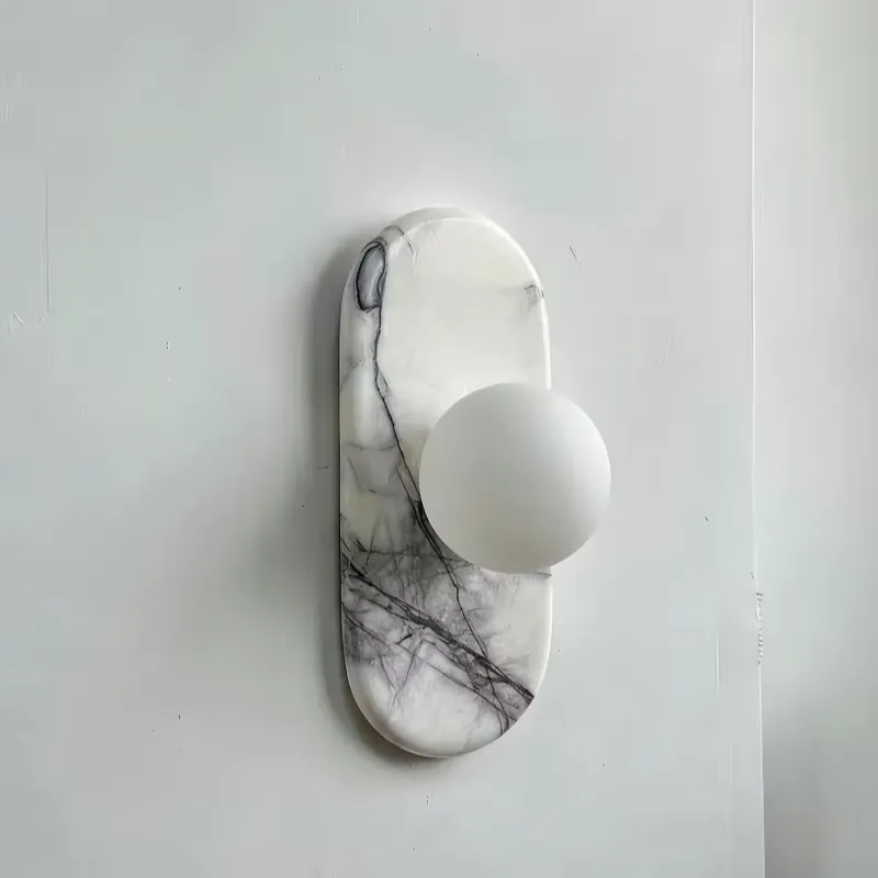SJX ミニマリストナチュラルカラカッタヴィオラ大理石ウォー - Wall Decor Lighting のレビューと価格
