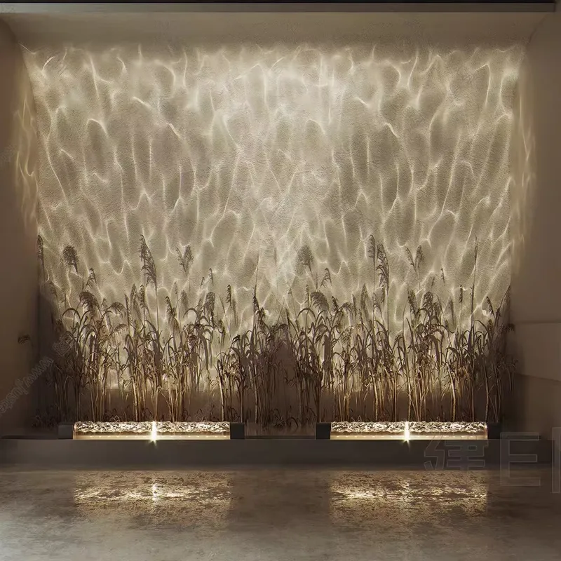 スマート3Dウォールウォッシュ炎投影ライト、水波紋雰囲気ラン - Wall Decor Lighting のレビューと価格