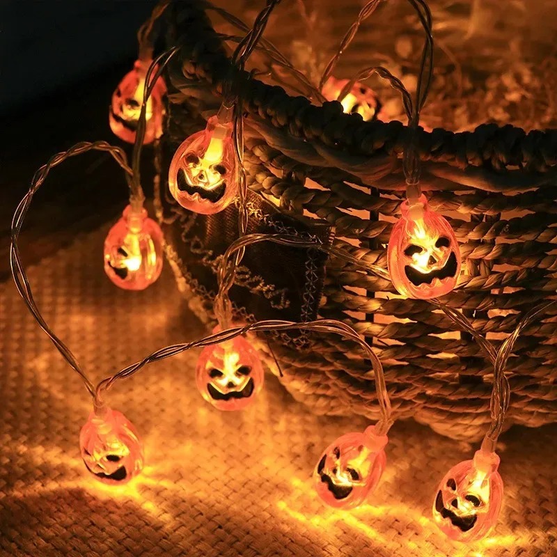 1-5 個ハロウィン新作カボチャバット LED ストリングラ - Lighting Decor For House のレビューと価格