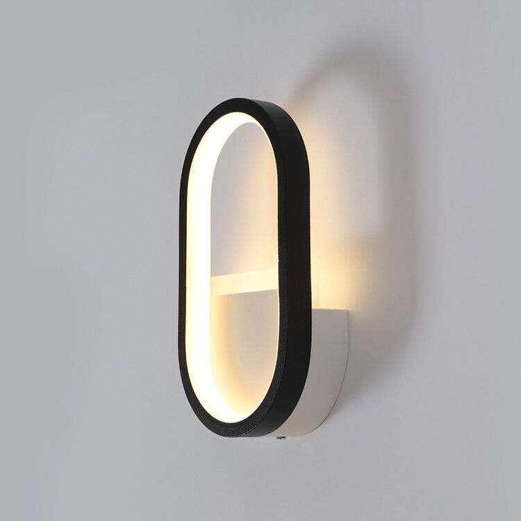 モダンな北欧LEDウォールランプ、ミニマリストブラック幾何学 - Wall Decor Lighting のレビューと価格
