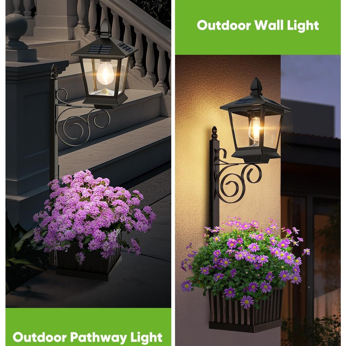 2 in 1 ソーラープランターランプ 防水 暖白色 屋外壁 - Wall Decor Lighting のレビューと価格