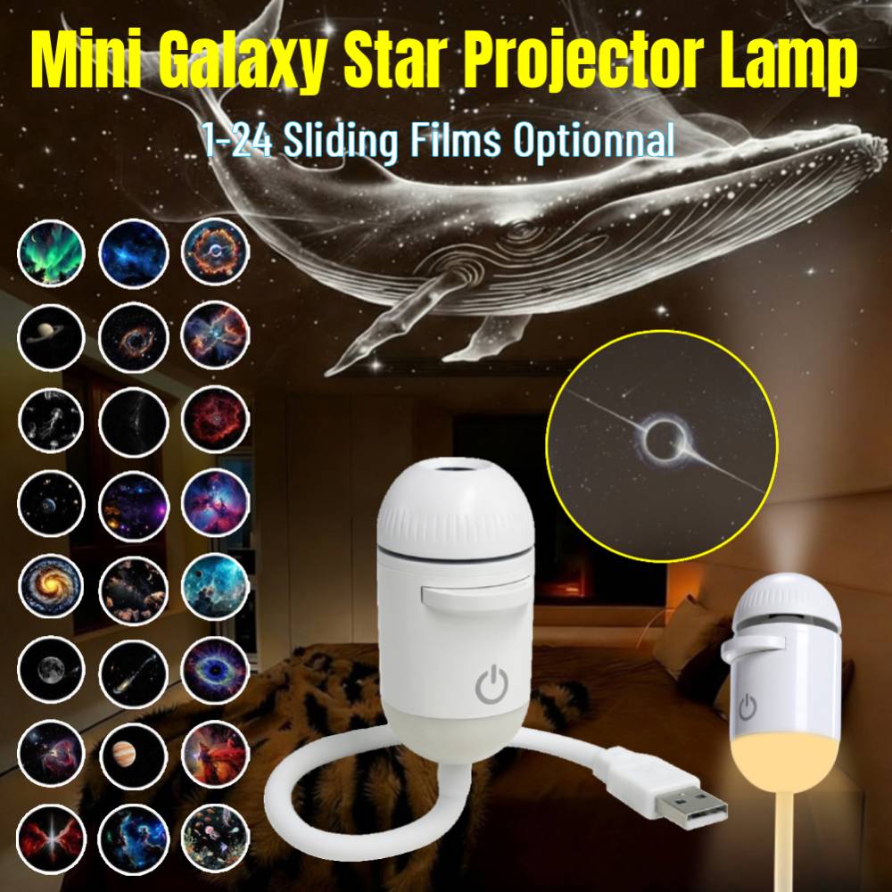 ミニギャラクシースターナイトライトプロジェクター360 °  - Wall Decor Lighting のレビューと価格