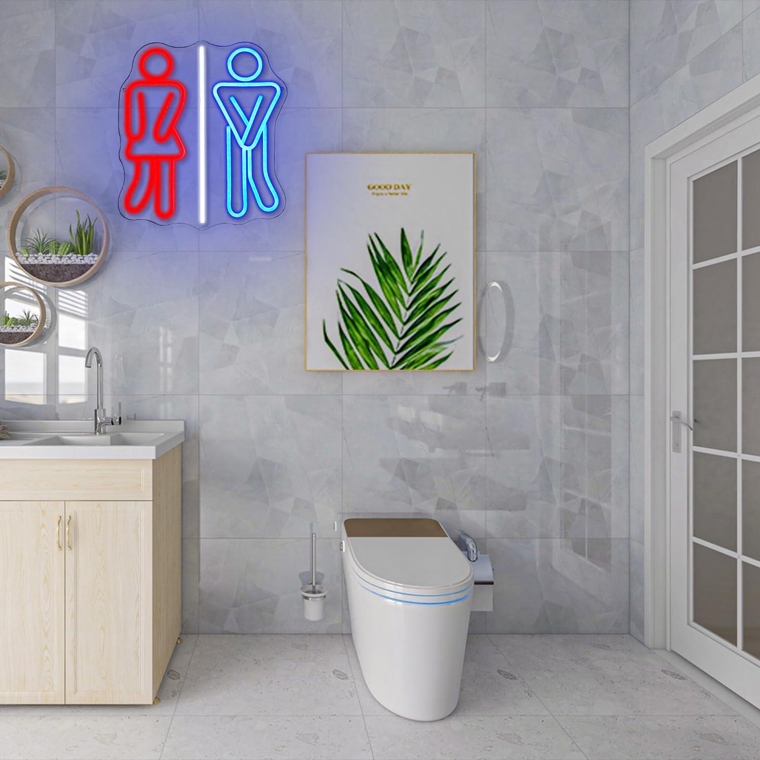 トイレのネオンサイン、トイレ、USB調光可能なLEDライト、 - Wall Decor Lighting のレビューと価格