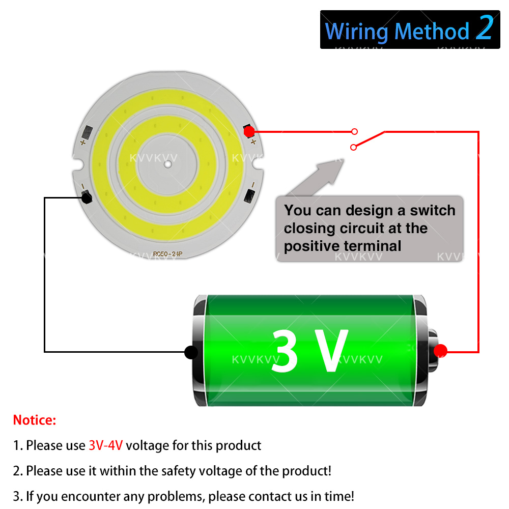 3V 4V丸型COB LEDランプ部品 3.7V電球 DIY - Lighting Decor For House のレビューと価格