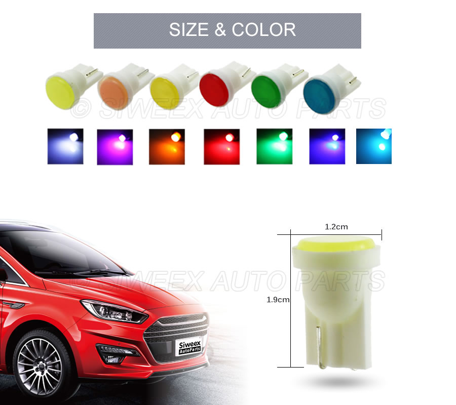 10 個 T10 W5W 車内 LED ウェッジドア計器側電 - Colour Changing Bulb のレビューと価格