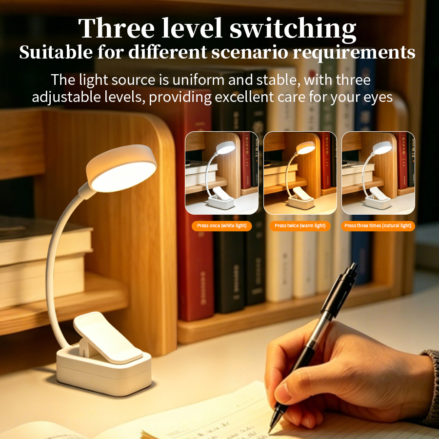 LED デスクランプ充電式クリップオンブックライト目の保護ポ - Colour Changing Bulb のレビューと価格