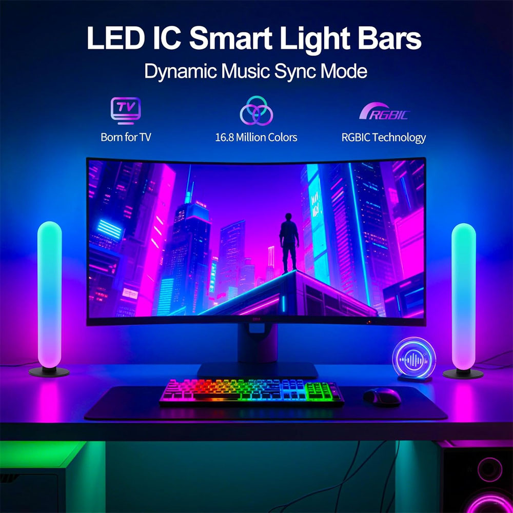 1/2/3個スマートLEDライトバー、1600万色変化テレビ - Colour Changing Bulb のレビューと価格