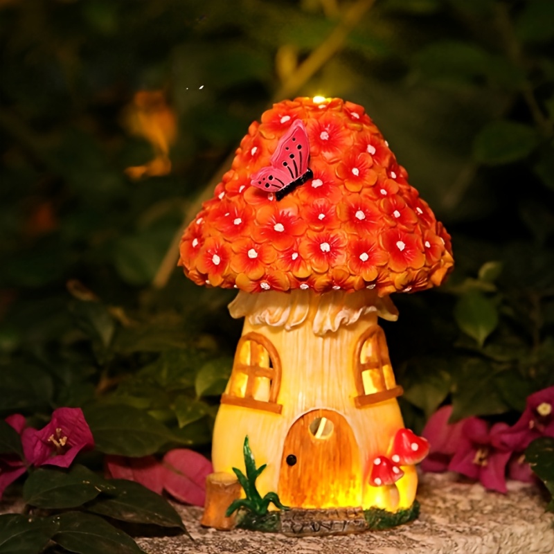 屋外ガーデンソーラースタチューライト、ソーラー式キノコハウス - Lighting Decor For House のレビューと価格
